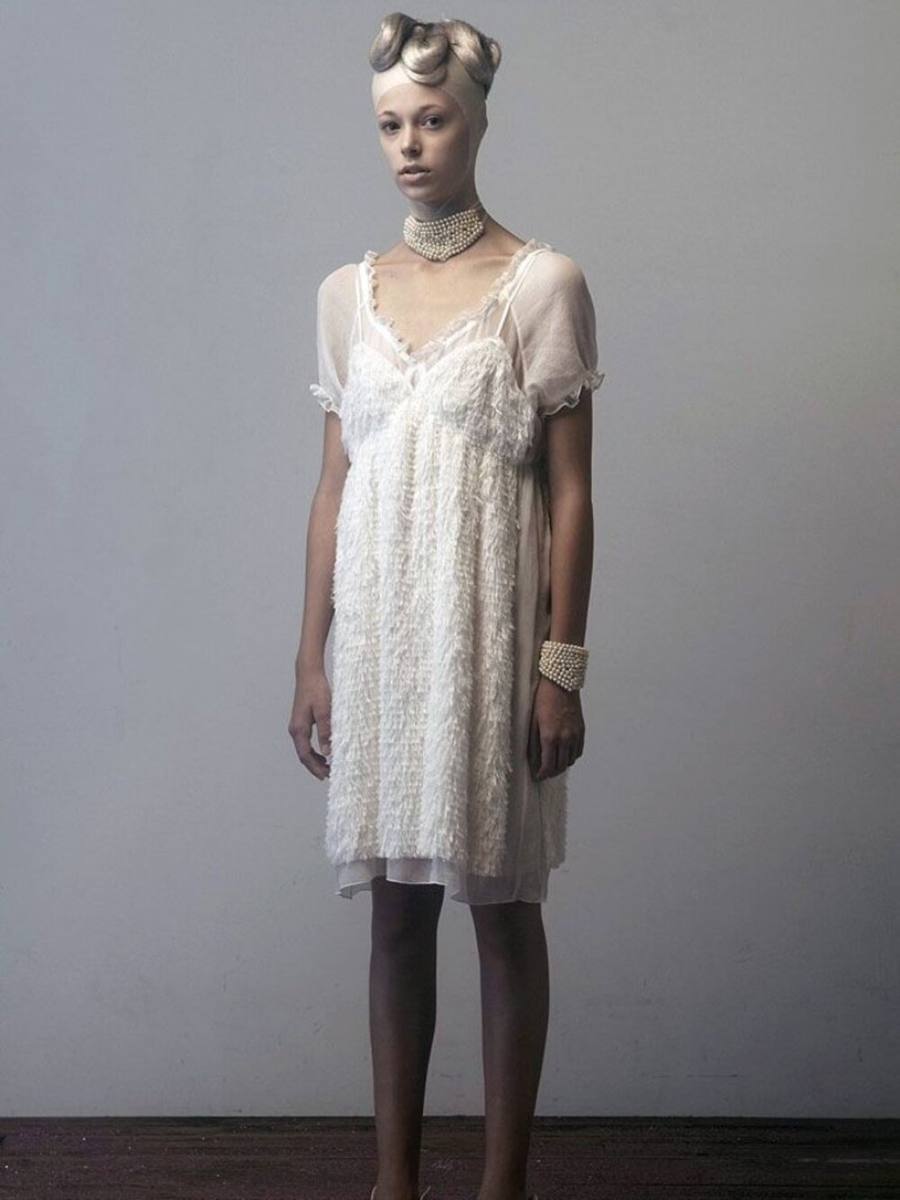 Undercover 2009SS Grace Runway Sheer Feather Dress